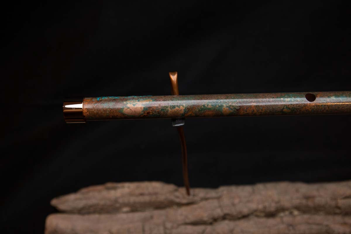 Lullaby Edition Copper Flute #LE0028 in Autumn Patina