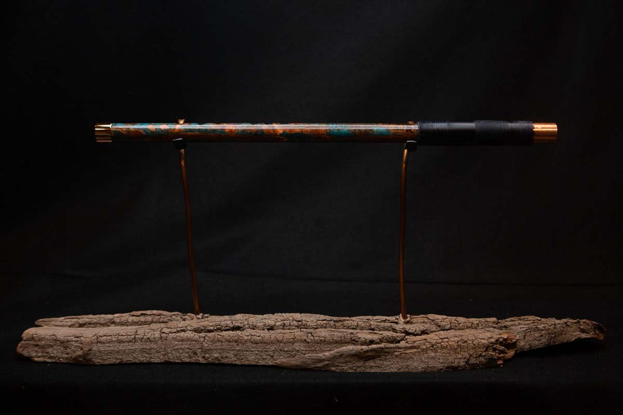 Lullaby Edition Copper Flute #LE0029 in Turquoise Autumn