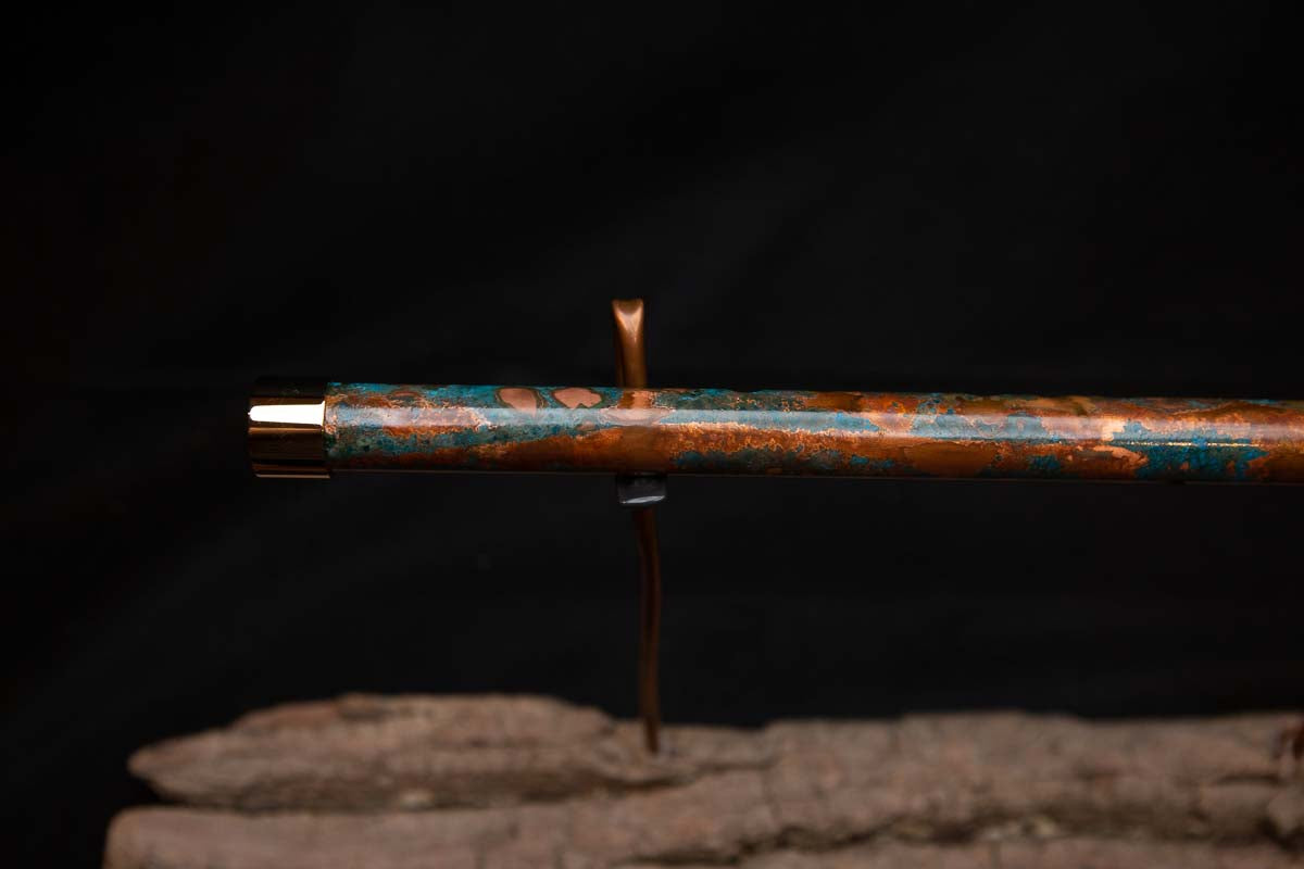 Lullaby Edition Copper Flute #LE0029 in Turquoise Autumn