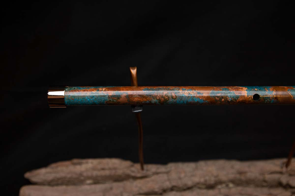 Lullaby Edition Copper Flute #LE0029 in Turquoise Autumn
