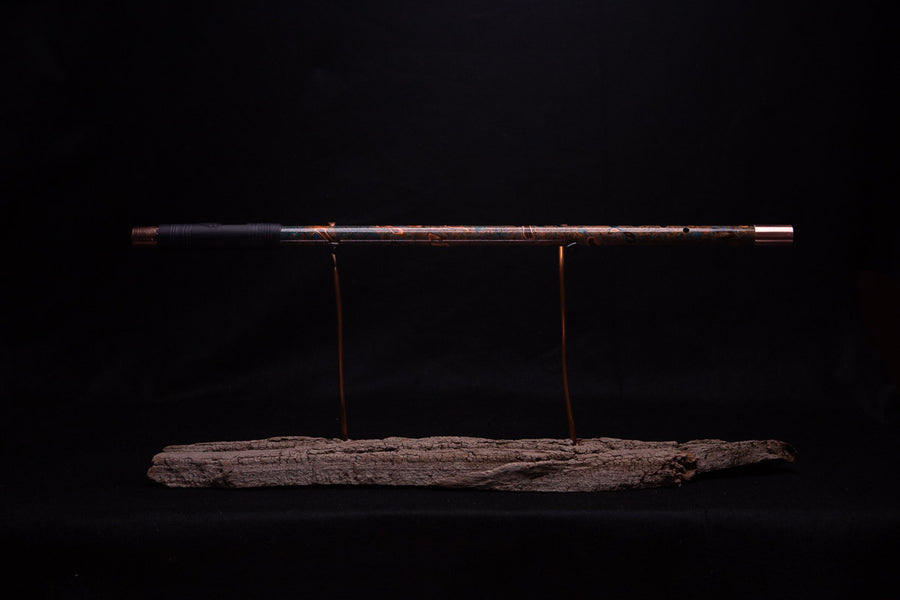 Copper Flute #0044 in Turquoise Burl | Low C