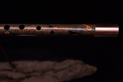Copper Flute #0044 in Turquoise Burl | Low C