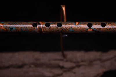 Copper Flute #0044 in Turquoise Burl | Low C