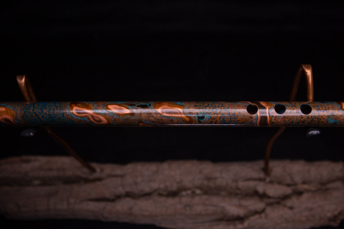 Copper Flute #0044 in Turquoise Burl | Low C