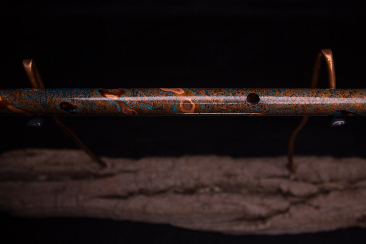 Copper Flute #0044 in Turquoise Burl | Low C