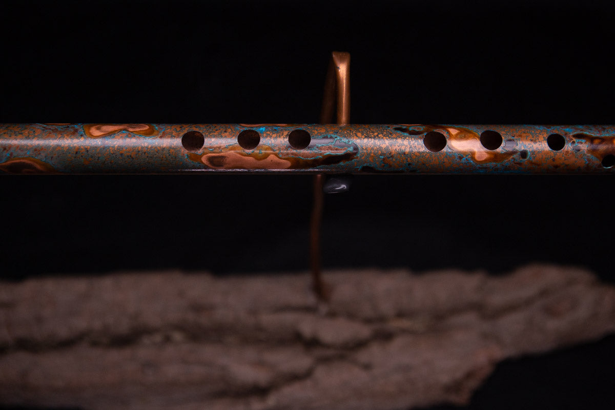 Copper Flute #0045 in Turquoise Burl | Low C