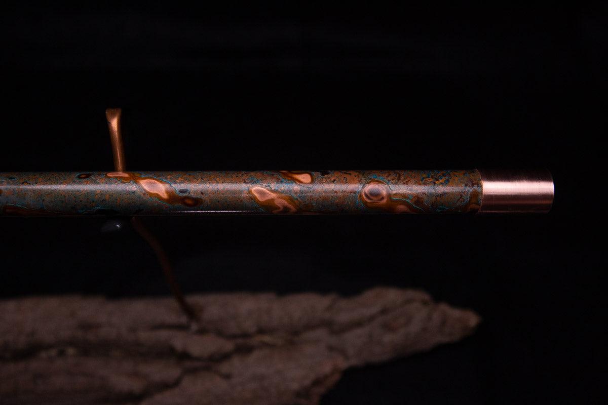 Copper Flute #0045 in Turquoise Burl | Low C