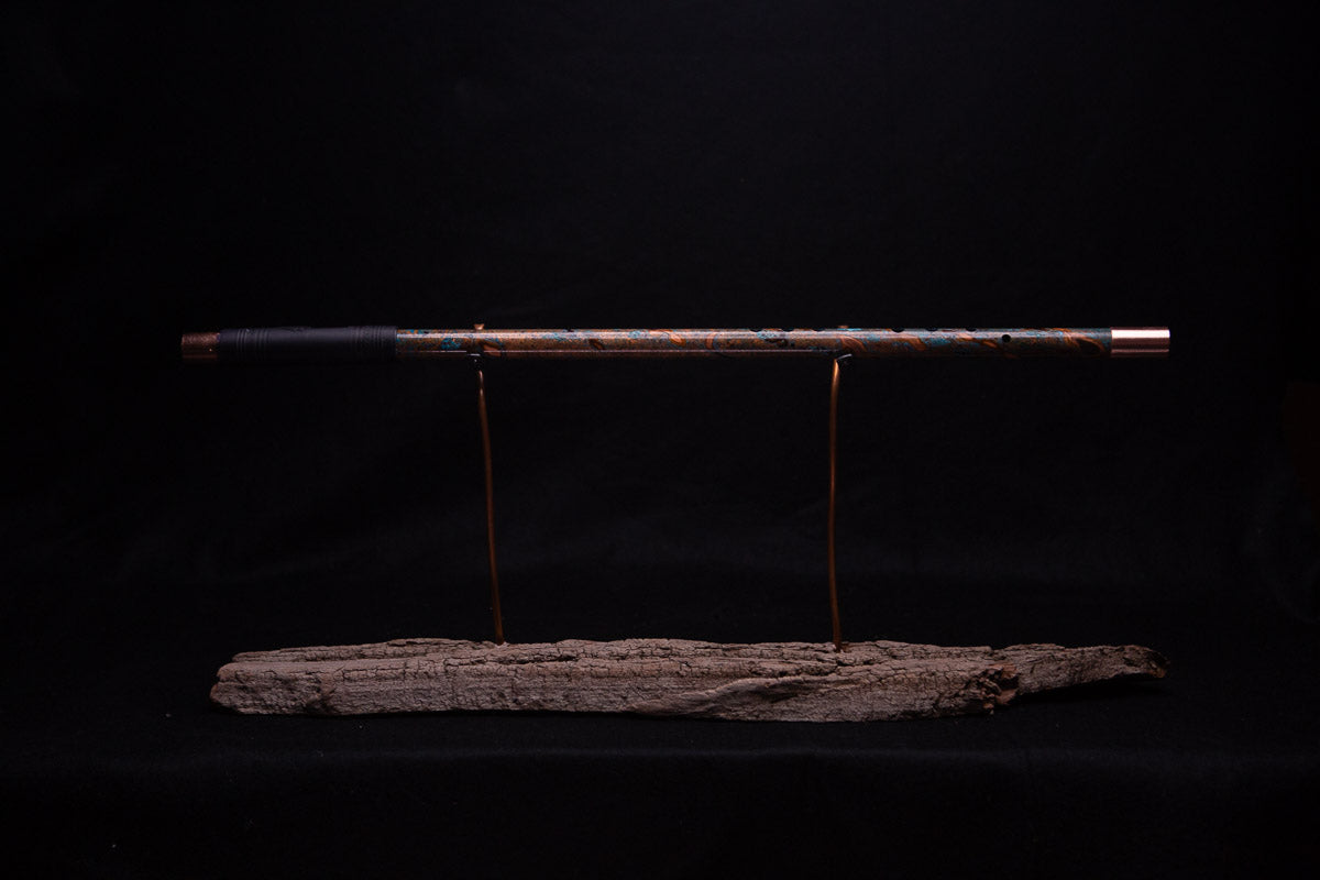 Copper Flute #0046 in Turquoise Burl | Low C