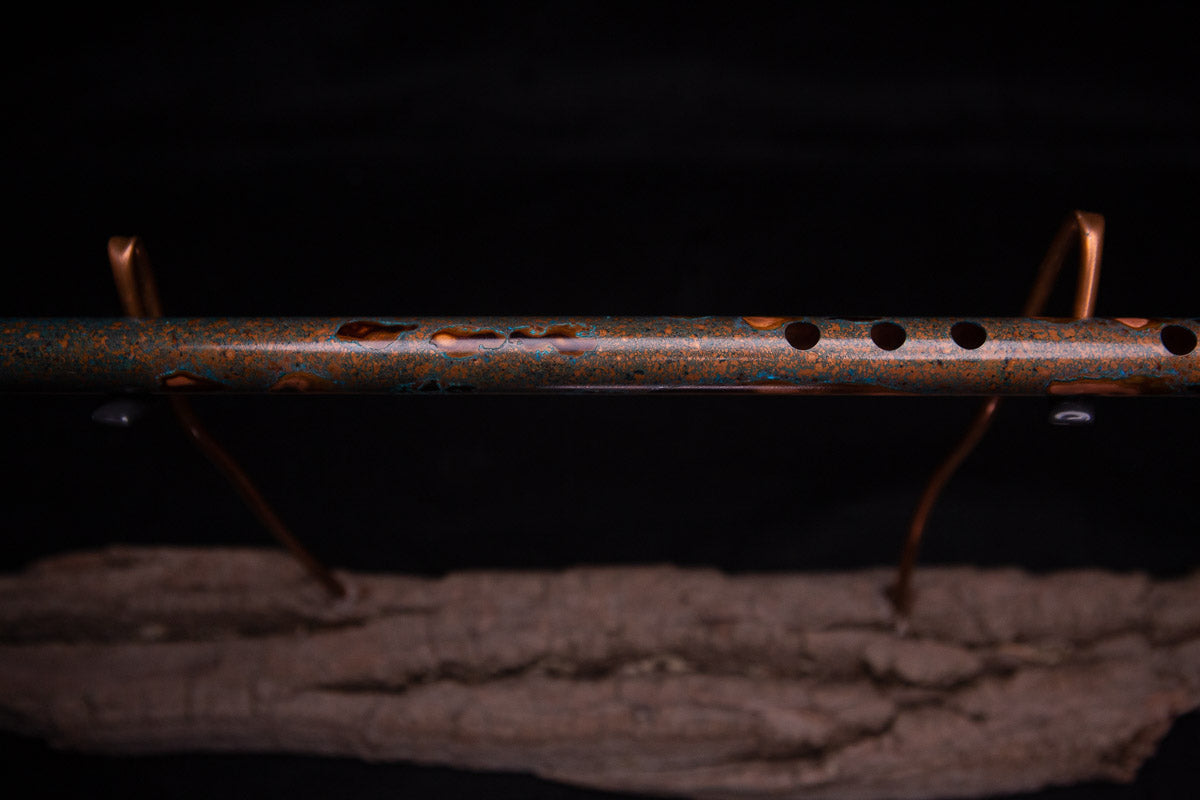 Copper Flute #0047 in Turquoise Burl | Low C