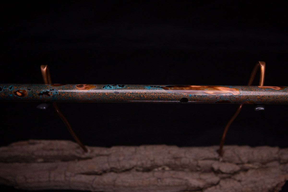 Copper Flute #0047 in Turquoise Burl | Low C