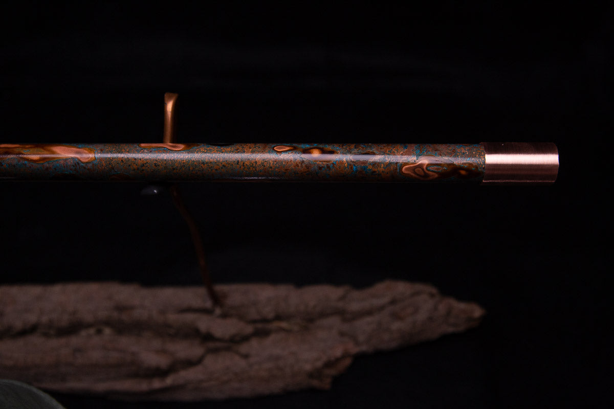 Copper Flute #0047 in Turquoise Burl | Low C