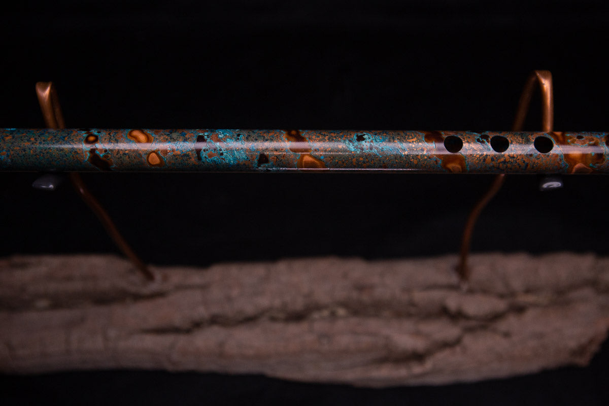 Copper Flute #0048 in Turquoise Burl | Low C