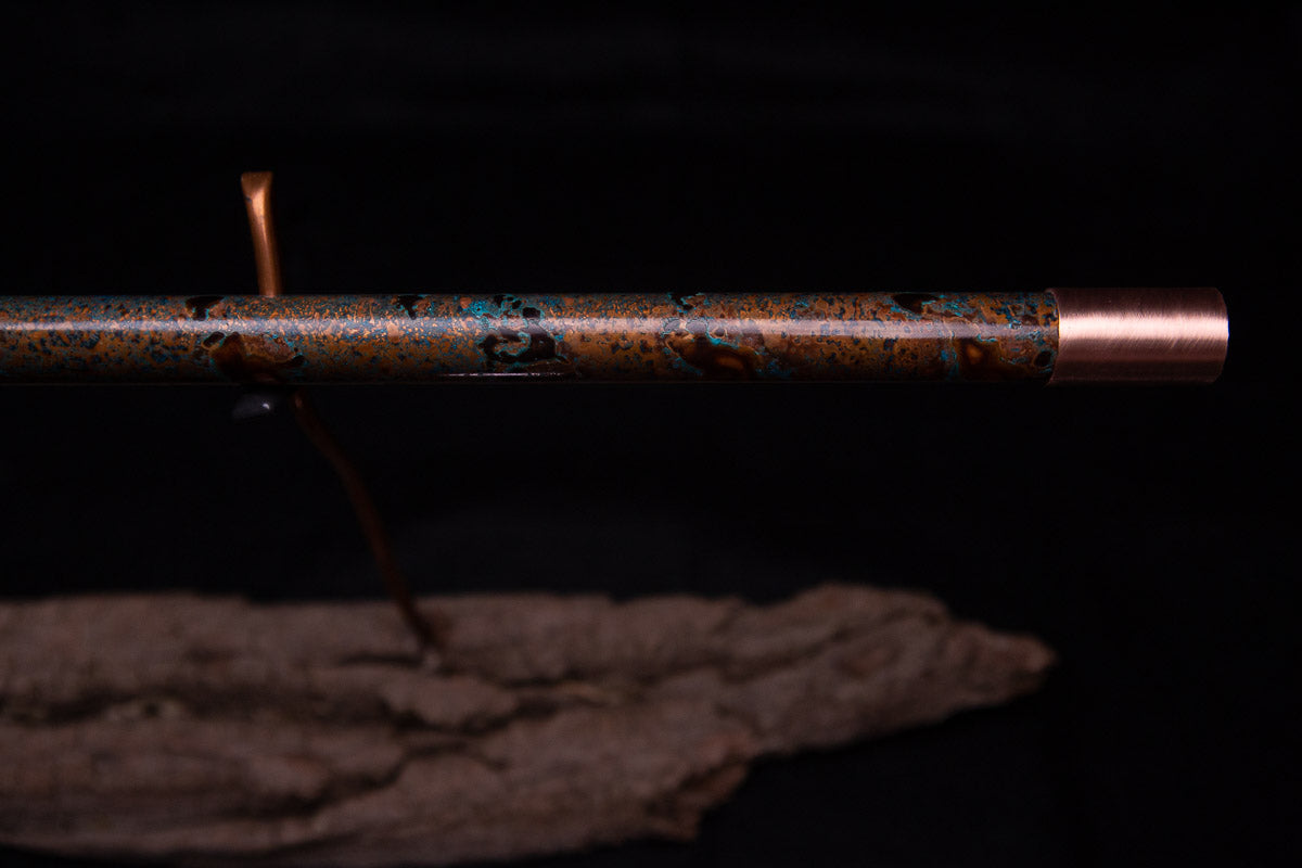 Copper Flute #0048 in Turquoise Burl | Low C