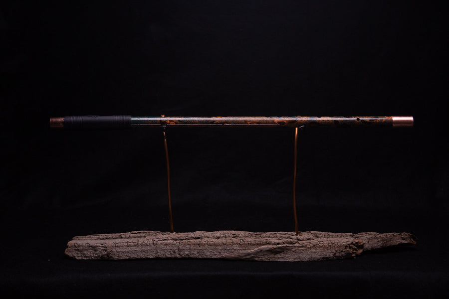 Copper Flute #0071 in Turquoise Burl | Low C