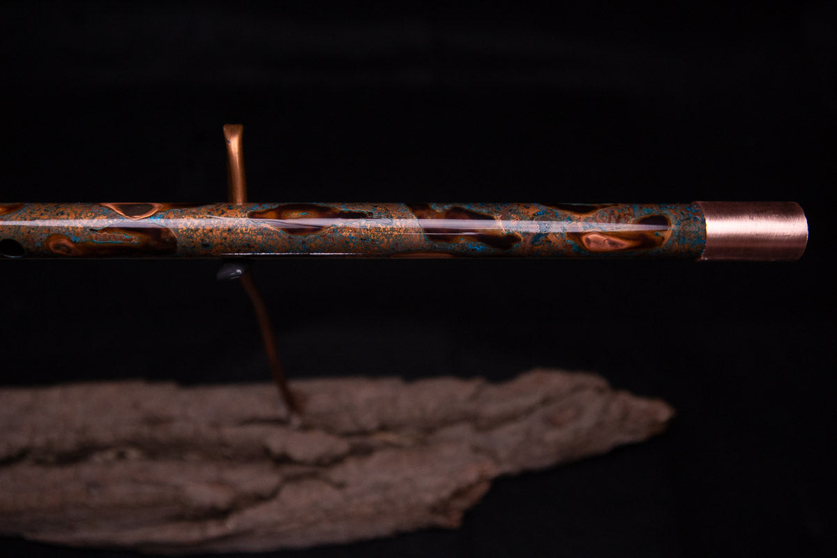 Copper Flute #0071 in Turquoise Burl | Low C