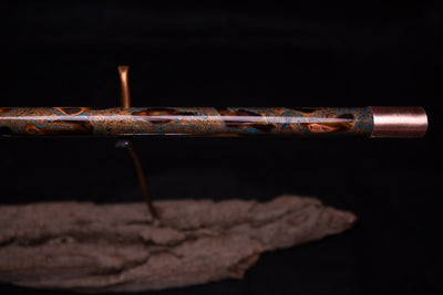 Copper Flute #0071 in Turquoise Burl | Low C