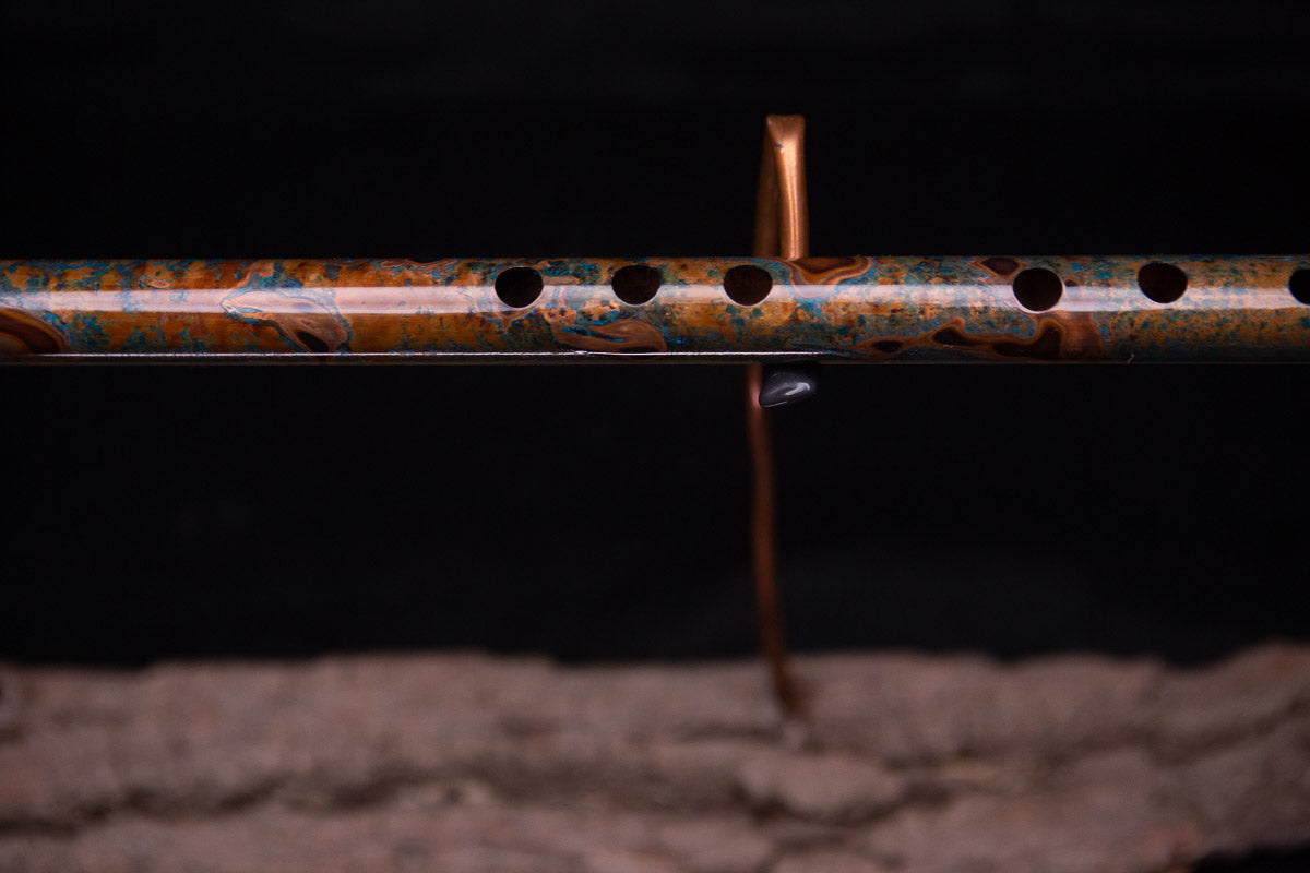 Copper Flute #0058 in Emerald Shadow | Low C