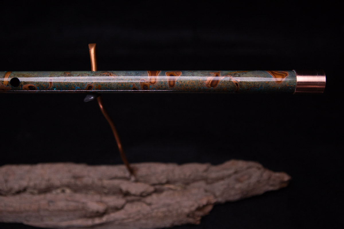 Copper Flute #0058 in Emerald Shadow | Low C