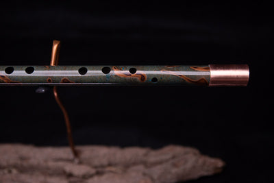Copper Flute #0059 in Emerald Shadow | Low C