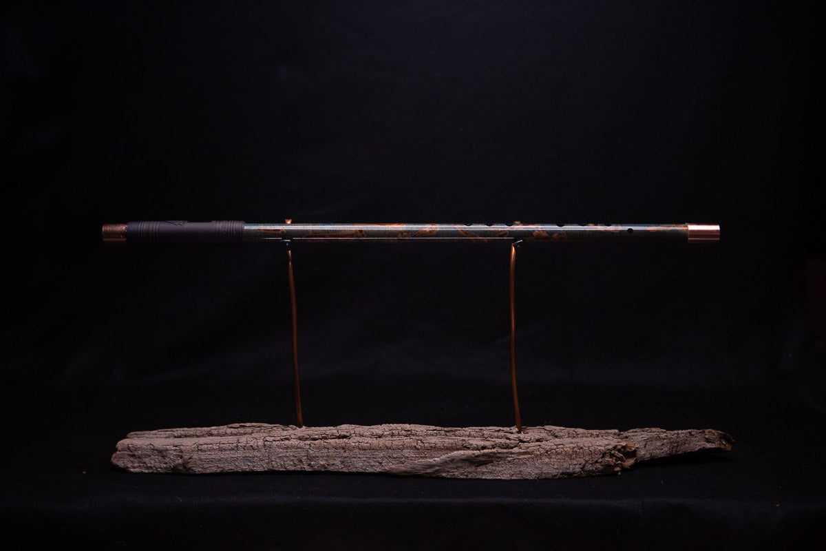 Copper Flute #0061 in Emerald Shadow | Low C