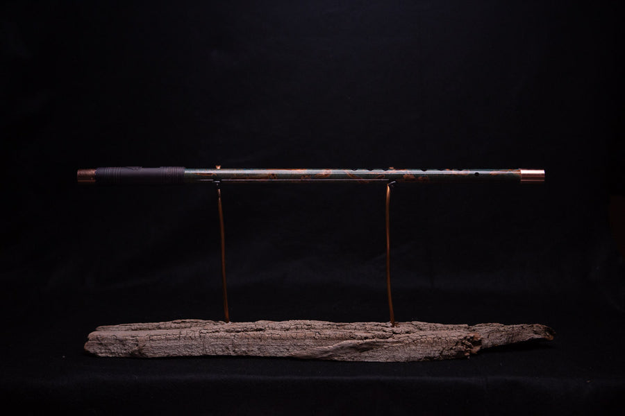 Copper Flute #0061 in Emerald Shadow | Low C