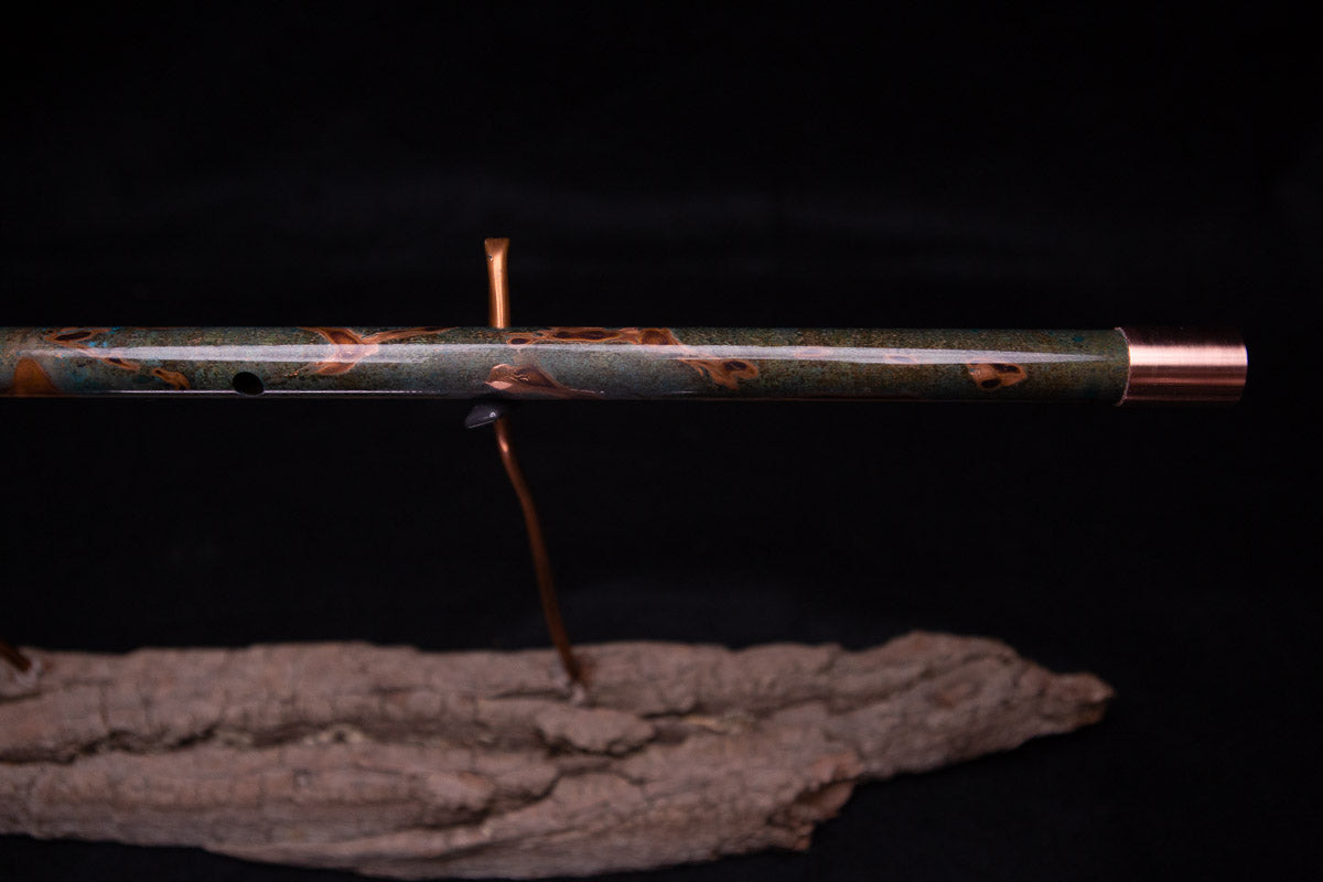 Copper Flute #0061 in Emerald Shadow | Low C
