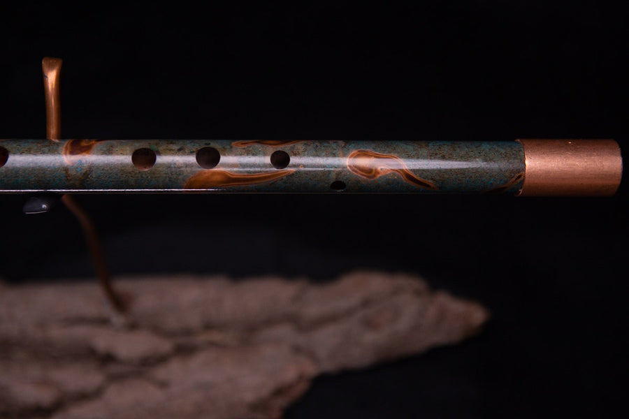 Copper Flute #0062 in Emerald Shadow | Low C