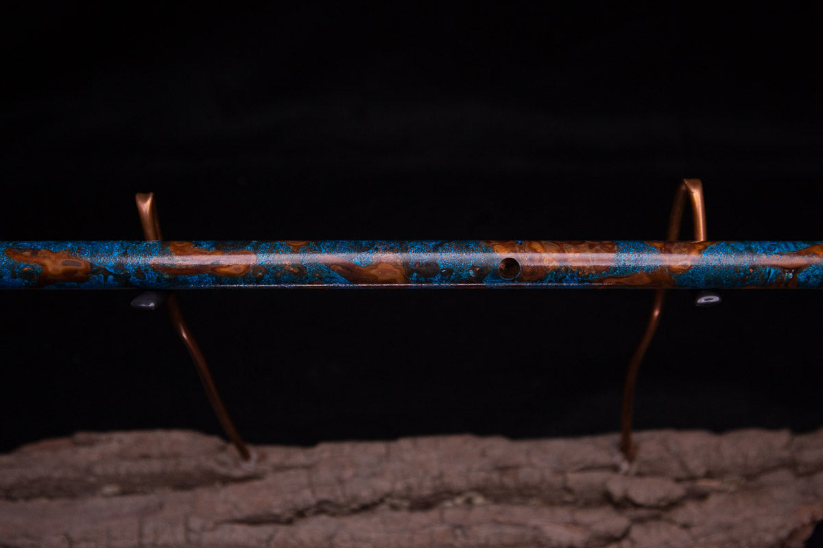 Copper Flute #0068 in Ocean Mist w/Turquoise Wind End Cap  | Low C
