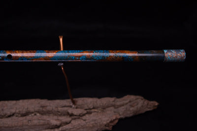 Copper Flute #0068 in Ocean Mist w/Turquoise Wind End Cap  | Low C