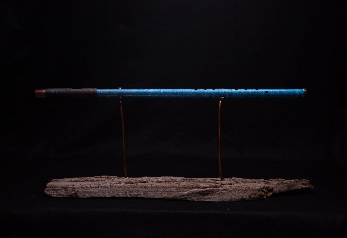 Copper Flute #0072 in Ocean Waters w/Steel & Wood End Cap | Low C