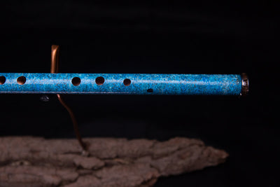 Copper Flute #0072 in Ocean Waters w/Steel & Wood End Cap | Low C