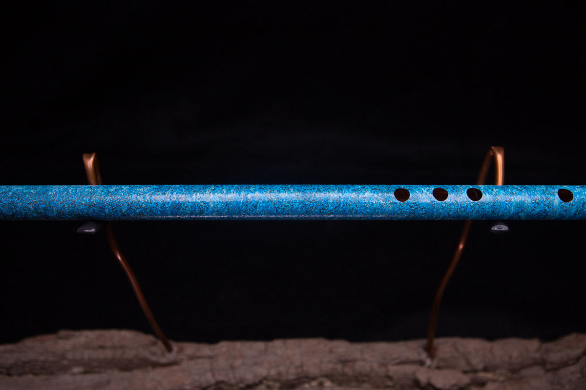 Copper Flute #0072 in Ocean Waters w/Steel & Wood End Cap | Low C