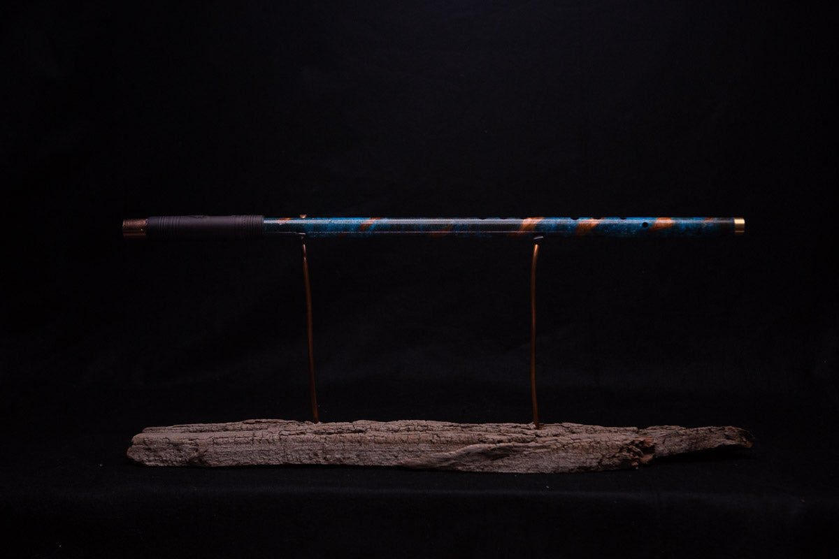 Copper Flute #0067 in Arctic Galaxy w/Brass End Cap | Low C