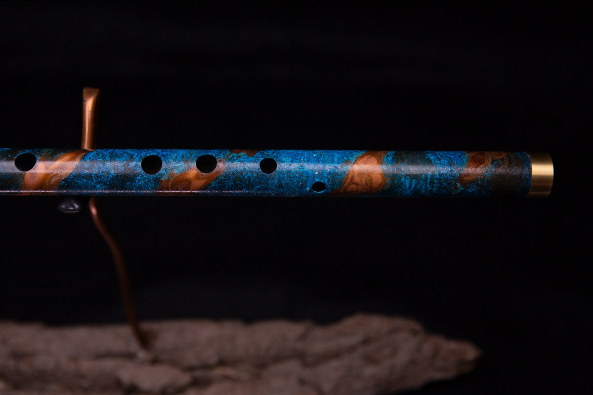 Copper Flute #0067 in Arctic Galaxy w/Brass End Cap | Low C