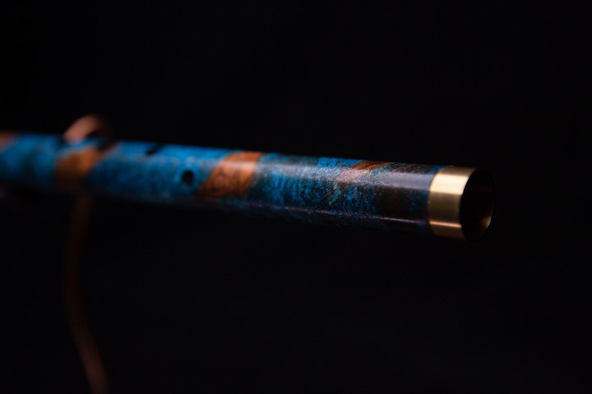 Copper Flute #0067 in Arctic Galaxy w/Brass End Cap | Low C