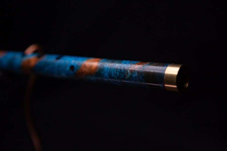 Copper Flute #0067 in Arctic Galaxy w/Brass End Cap | Low C