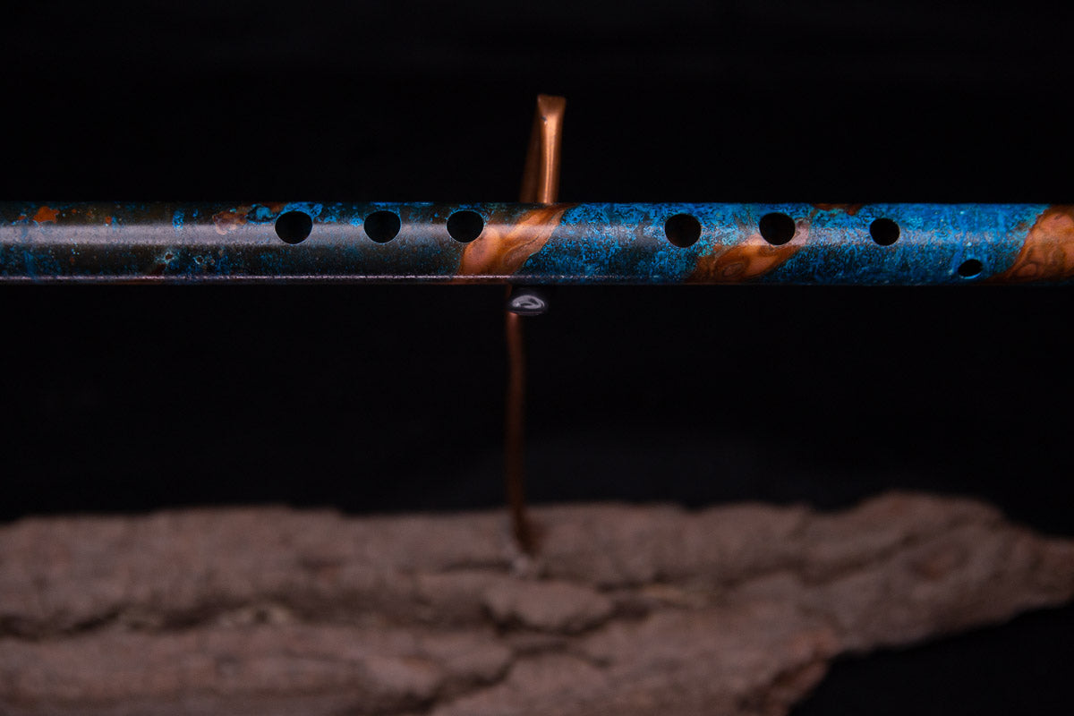 Copper Flute #0067 in Arctic Galaxy w/Brass End Cap | Low C
