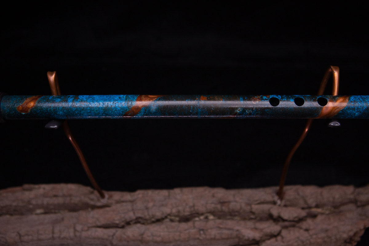 Copper Flute #0067 in Arctic Galaxy w/Brass End Cap | Low C