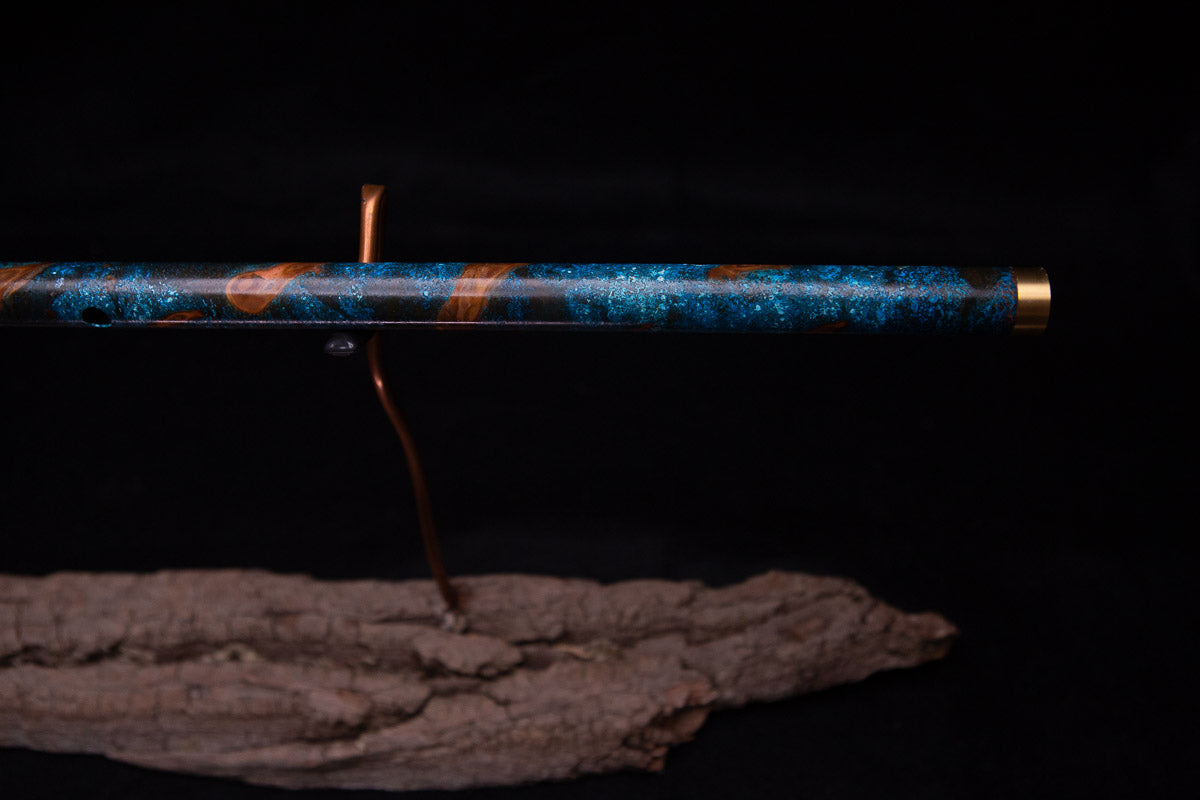 Copper Flute #0067 in Arctic Galaxy w/Brass End Cap | Low C